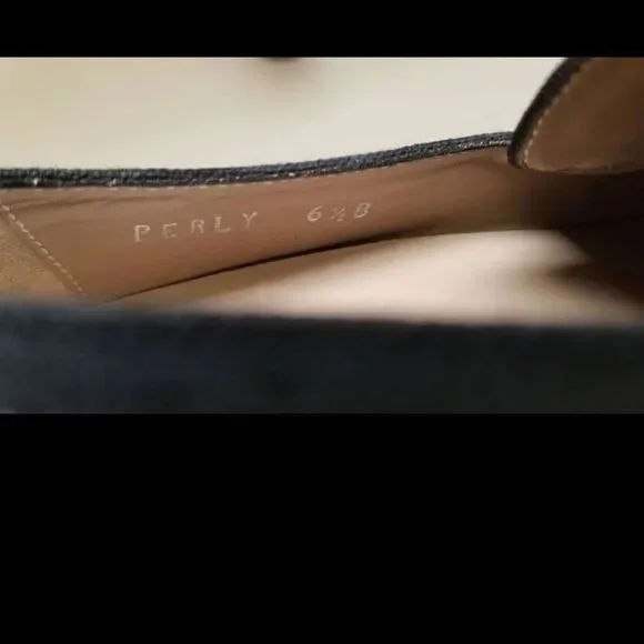 Donald J. Pliner Italian loafers size 6.5 striped black white royalty glam beade - Picture 9 of 10